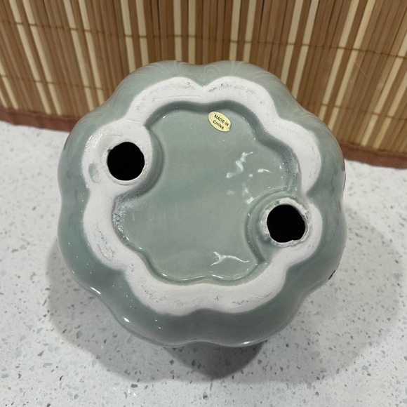 Martha Stewart "Gather and Give Thanks" Ceramic Pumpkin Decor in Sage - Picture 4 of 5